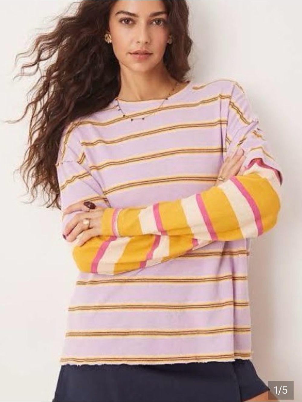 NWOT We the Free by Free People Nina Tee Long Sleeve Size XL